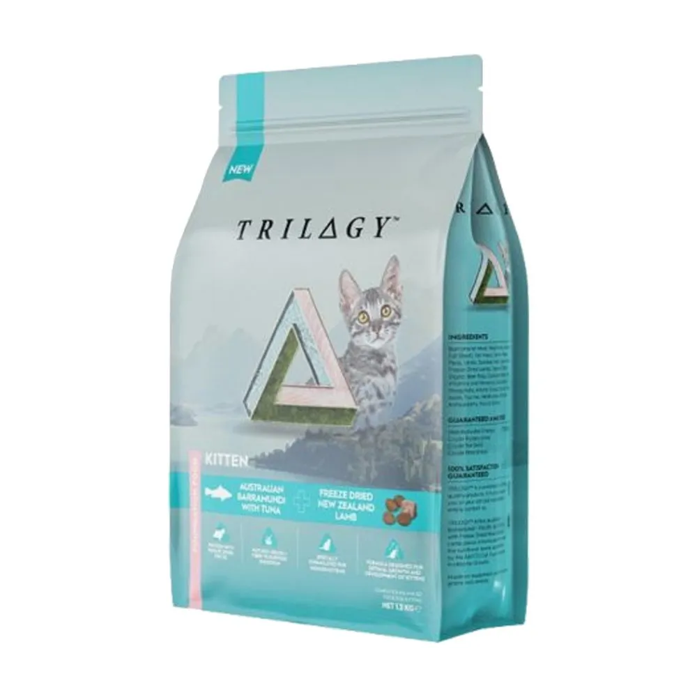 【TRILOGY 奇境】無穀幼貓糧1.2kg (澳洲尖吻鱸&鮪魚＋紐西蘭羊肺凍乾) (貓飼料、貓糧、貓主食)