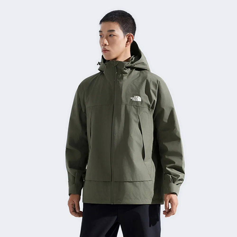 【The North Face】北面男款灰褐色DRYVENT防水衝鋒衣|8BWF21L(外套)