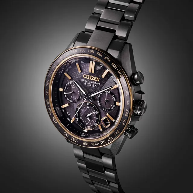 【CITIZEN 星辰】LIGHT in BLACK 闇影之光 光動能50週年限量 GPS衛星對時手錶 錶 生日禮 送禮(CC4078-51E)