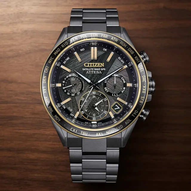 【CITIZEN 星辰】LIGHT in BLACK 闇影之光 光動能50週年限量 GPS衛星對時手錶 錶 生日禮 送禮(CC4078-51E)