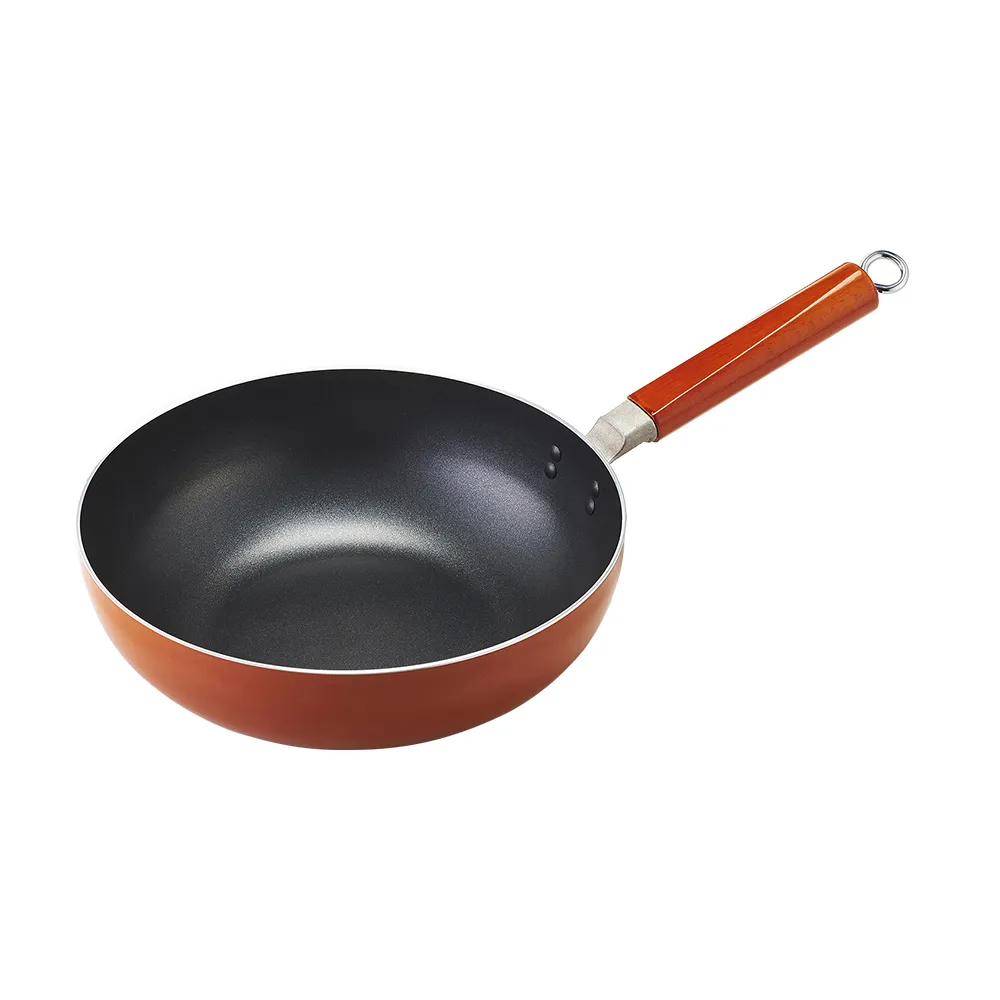 【ZHENG NIU 正牛】日本大金塗層IH不沾深炒鍋28cm_買1送1(不挑爐具/焦糖橘)