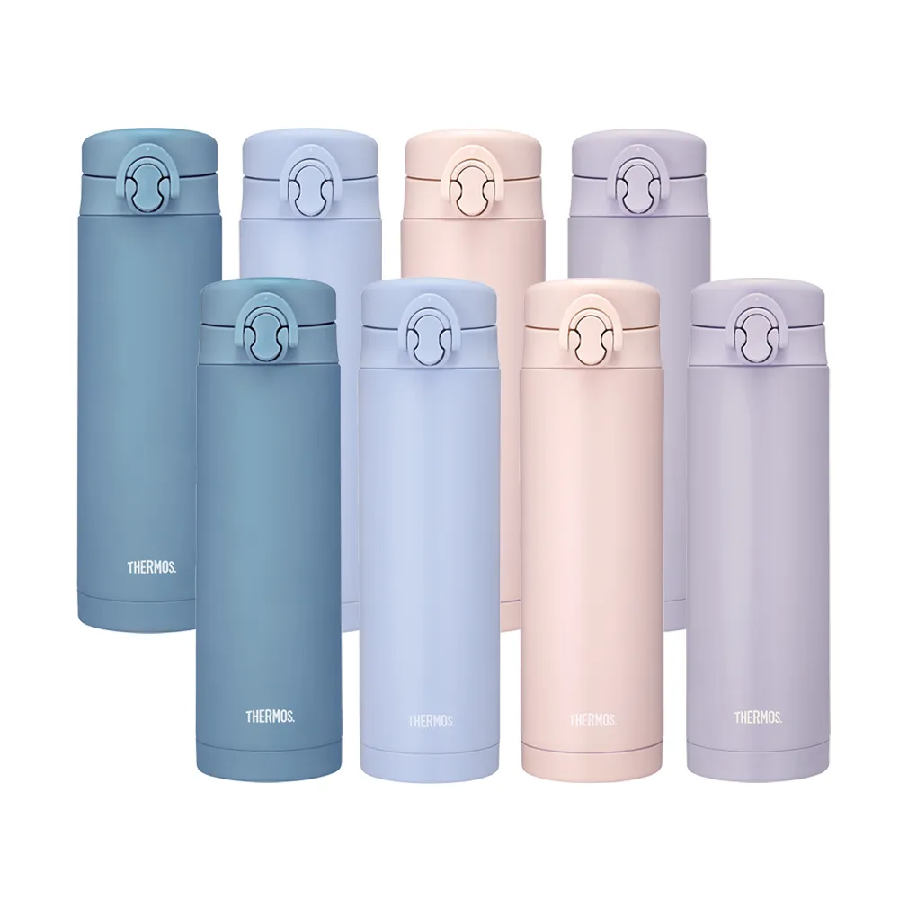【THERMOS膳魔師】買1送1_不鏽鋼彈蓋真空保溫杯500ml(JNF-502+JNF-502)