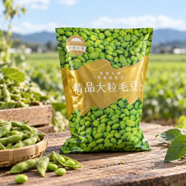 台灣九號 外銷等級毛豆仁500gx6包 (已去莢鮮凍生鮮 植物優質蛋白質 減醣健身 低卡常備菜宅配)