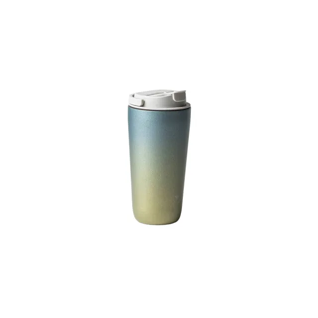 【Titanium 鈦造】純鈦跳跳杯 MiNi 鈦色暈彩系列-天空 600ml 雲霧灰蓋 (鈦保溫杯 台灣鈦杯 環保杯)