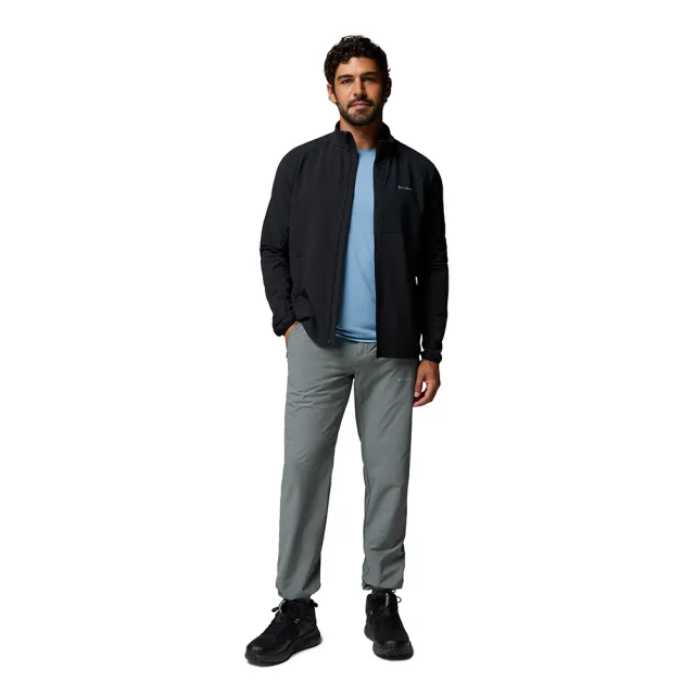 【Columbia 哥倫比亞】男款-超防潑水立領外套-Superior Summit™ Grid Full Zip M-黑色(UAE27400BK/KF)