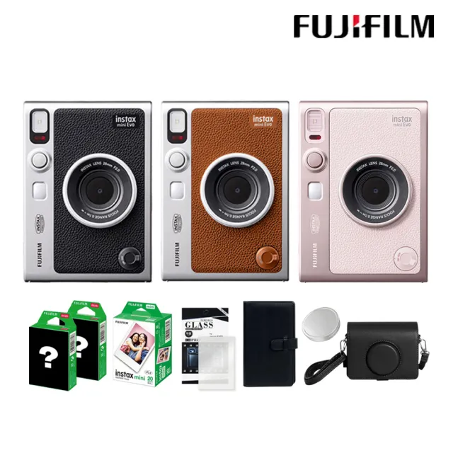 【FUJIFILM 富士】Instax Mini EVO 混合式數位拍立得相機 原廠公司貨(專用皮套40張底片相冊..豪華組)（其他規格）