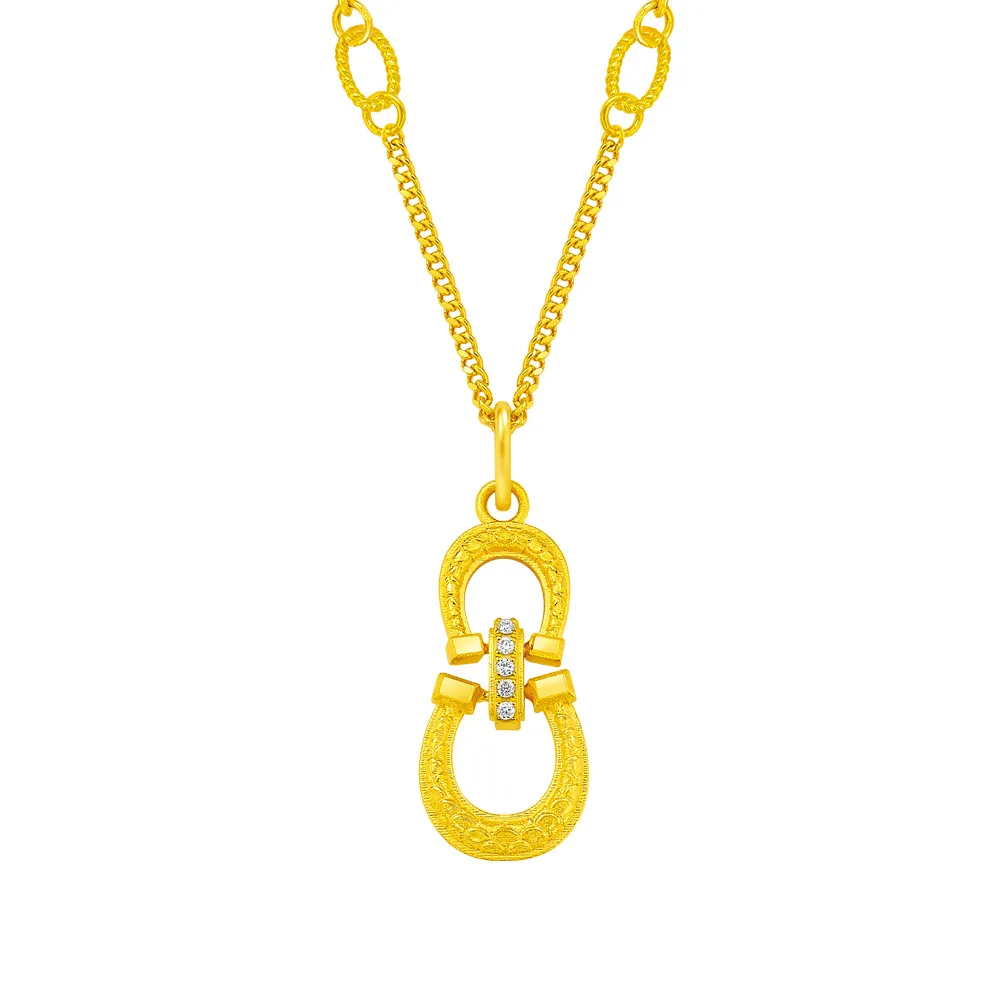 【Just Gold 鎮金店】驥福 黃金項鍊