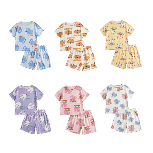 【放了媽媽】兒童居家服-夏季兒童居家服-兒童睡衣-兒童休閒服(套裝)