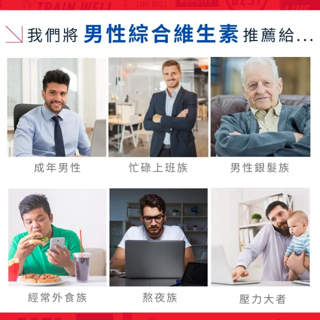 【GNC 健安喜】男性綜合維生素食品錠 60錠/盒x5入組(精胺酸/鋅/南瓜籽萃取物/番茄萃取物)