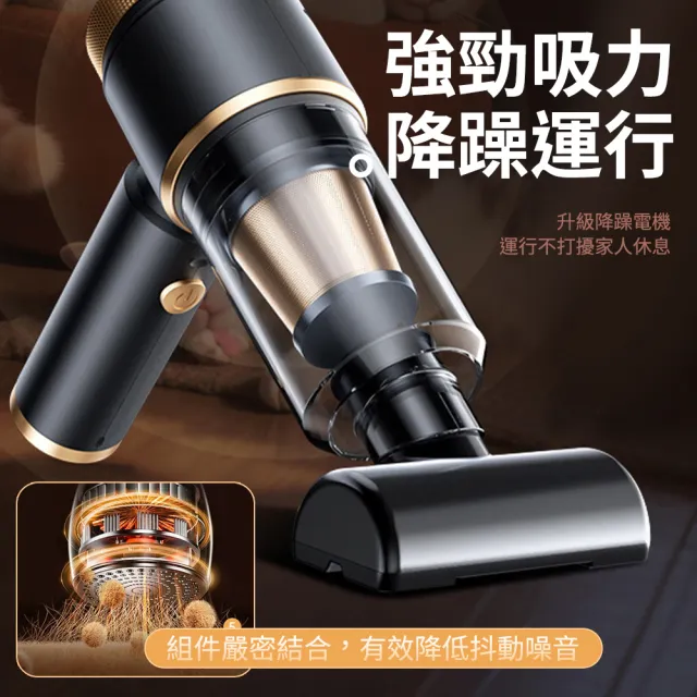 【WANGKE】旺科 大滿配-5濾芯+收納包-無線吸塵器(迷你吸塵器 手持 LED照明燈 吸塵器 小吸塵器 車用吸塵器)