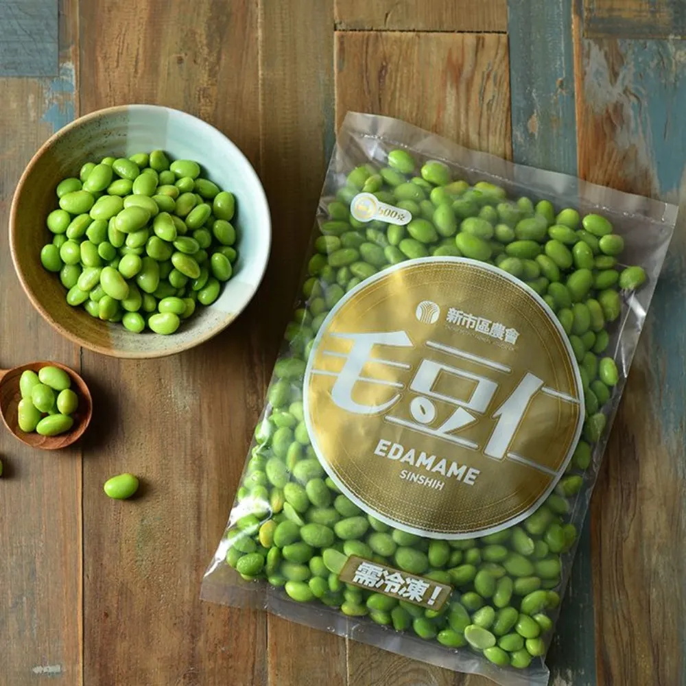 《台南新市區農會》精選毛豆仁x5包(500g/包)