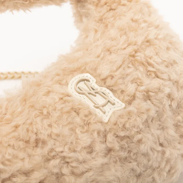 【steve madden】溫柔泰迪熊毛絨手提斜背包 BFLUFFY(米色)