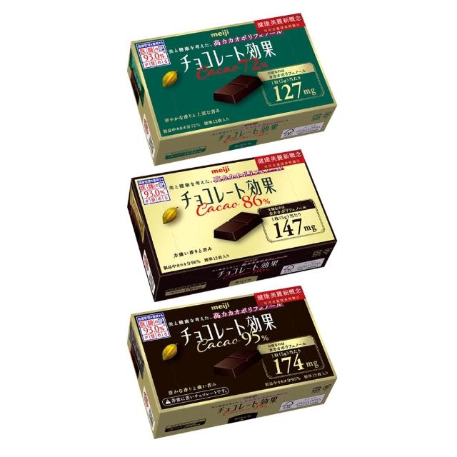 【Meiji 明治】巧克力效果CACAO黑巧克力 72%/86%/95%(盒裝*5盒/箱)