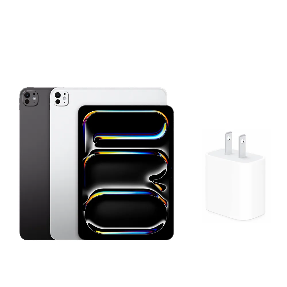 【Apple】2025 iPad Pro M5晶片/13吋/WiFi/256G(20W原廠快充頭組)