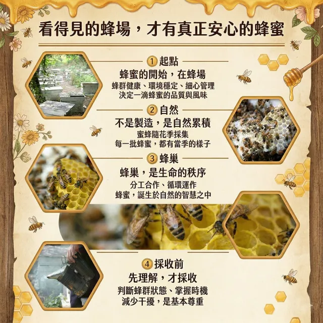 【CHYUANFA 泉發蜂蜜】放鬆閒適蜂蜜禮盒 迷你蜂蜜50g+特級原生野蜂蜜250g+香氛花草茶28g 附提袋