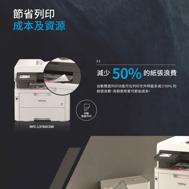 【brother】官方直營 搭1組碳粉匣1黑3彩TN-269四色☆HL-L3280CDW超值商務彩色雷射印表機(雙面列印/WiFi)