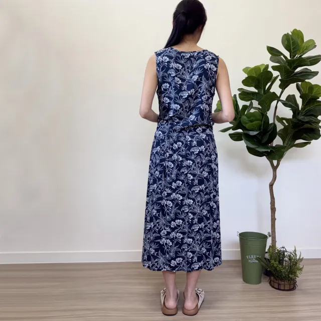 【Hana Mokuba】花木馬日系女裝夏日無袖印花連身洋裝