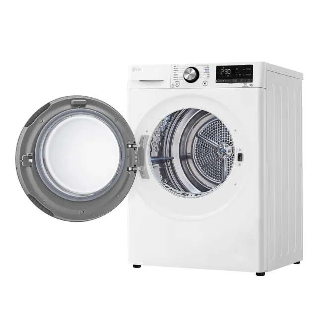 【LG 樂金】家電快配★10KG 雙變頻免曬衣乾衣機 冰瓷白 (WR-100VW)