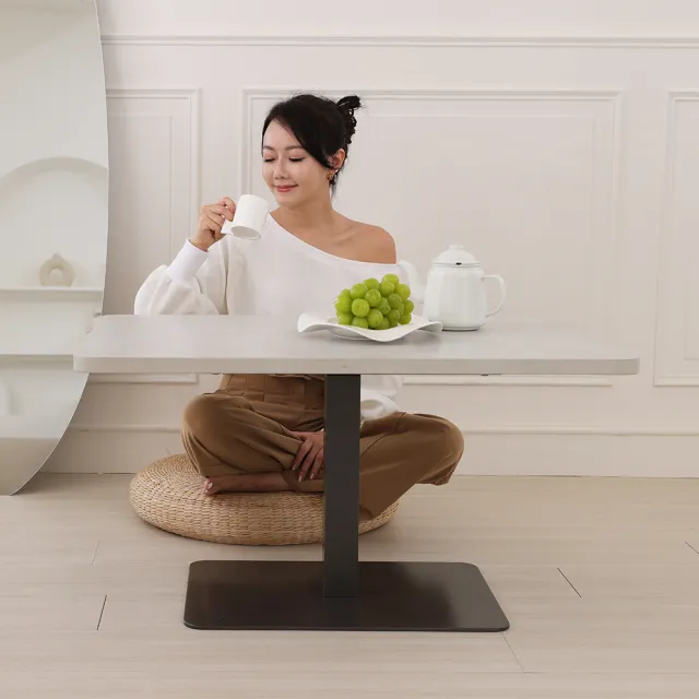 【KAKU 健康生活】(魔法桌)氣壓升降茶几-矮桌-方-90x60cm(臺灣製造/五年保固/咖啡桌/邊桌/餐桌)