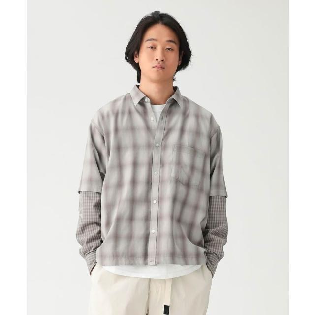 【BEAMS】官方旗艦館 BEAMS / 男裝 層次 格紋 襯衫