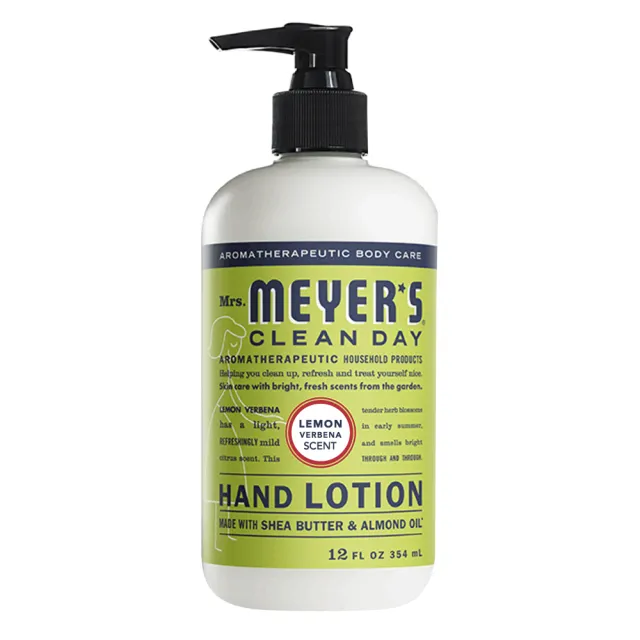 【Mrs.Meyers 梅耶夫人】檸檬馬鞭草香氛洗手乳x2+護手霜x2 4入組(芳香純露 神聖的花 淡綠色)