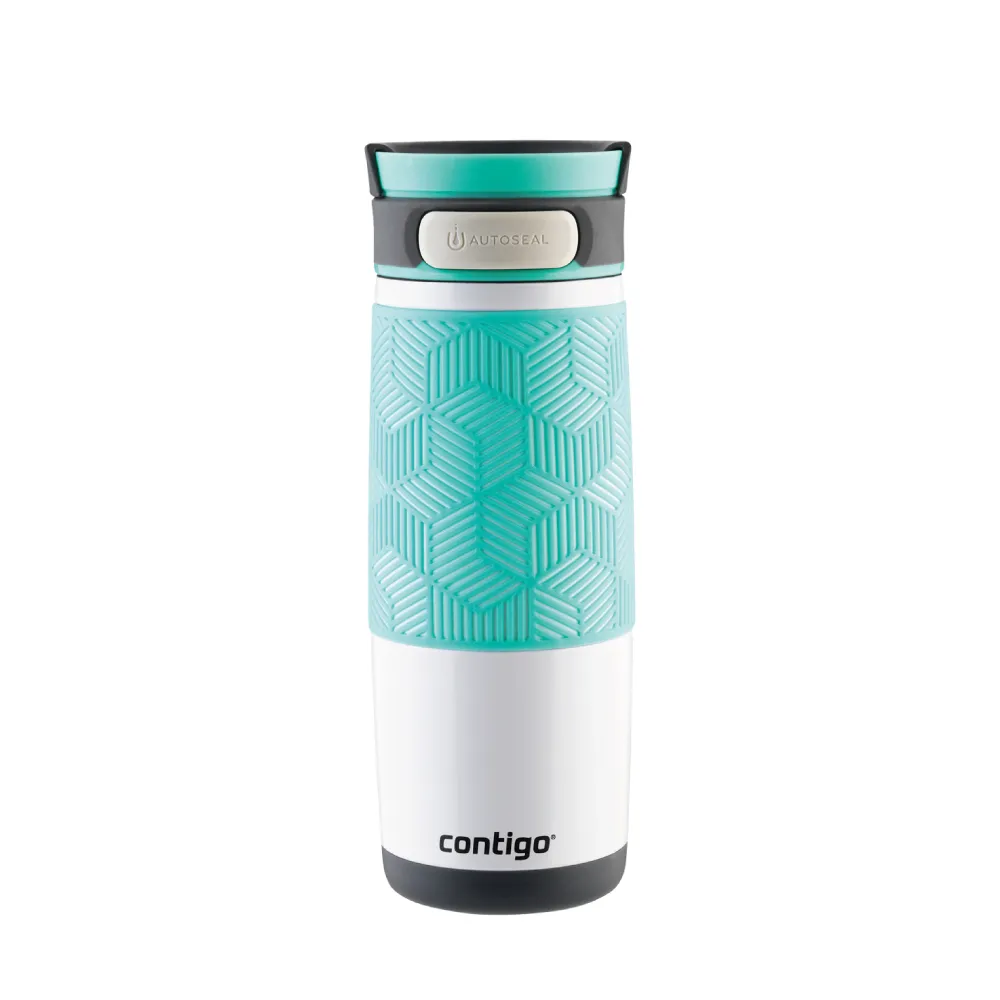 【CONTIGO】不鏽鋼保溫隨行杯473ml-白(自動密封防漏)
