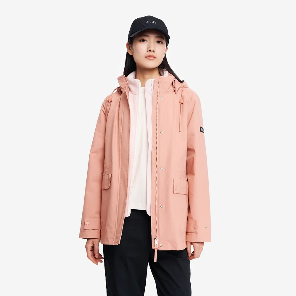 【AIGLE】女 GORE-TEX 防水透氣外套｜AG-5A205A236 深粉紅(女外套 防水透氣外套 防風外套 Goretex)