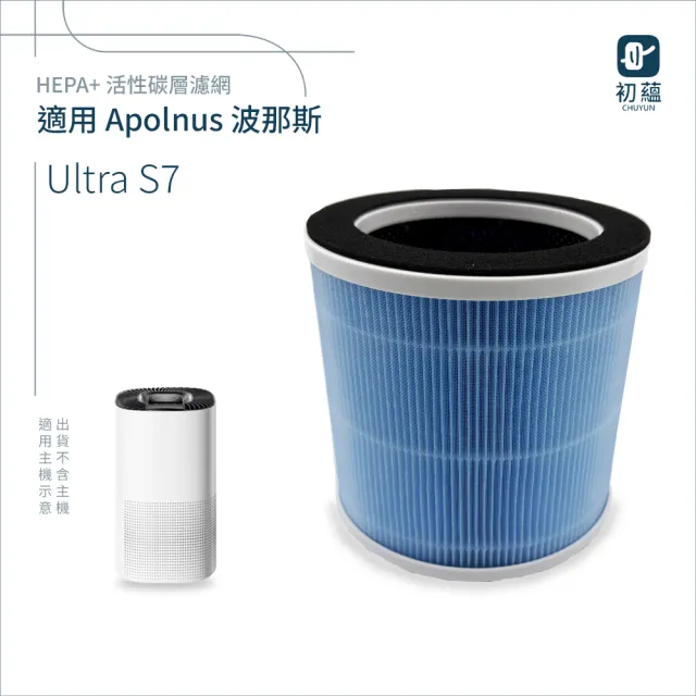 【初蘊】適用 Apolnus 波那斯 Ultra S7 全效奈米清淨機 空氣清淨機 HEPA+活性碳 濾網 濾芯 濾心