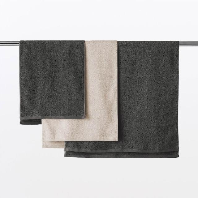【MUJI 無印良品】柔軟薄型面用巾(灰色/米色/柔白/墨灰/藍色) 成品尺寸:W34×L85 cm