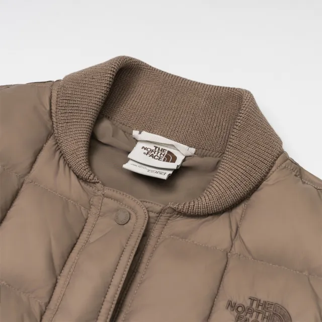 【The North Face】北面女款褐色DWR防潑水寬鬆羽絨外套｜8J6U2H9