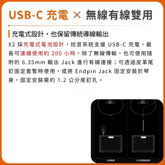 【X2 DOUBLE】X2 木吉他雙系統拾音器 充電式／原音共振雙倍力（民謠 貝斯 無線 錄音 加振 音孔 麥克風）
