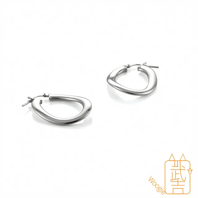 【Woogie武吉珠寶】ER0723義大利精品設計師精工純銀耳環(Twist Oval 28x22mm)