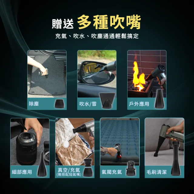 【Philo 飛樂】大全配 GF610 8000mAh抽換電池式 渦輪 暴力風扇(車上吸塵器/洗車用品/強力吹塵器/暴風機)