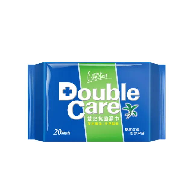 【康乃馨】Double Care 抗菌濕巾20片×1入