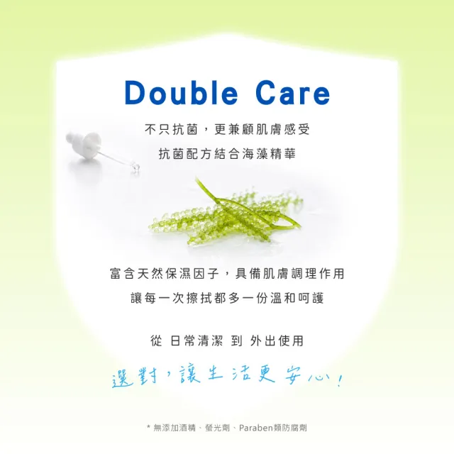 【康乃馨】Double Care 抗菌濕巾20片×24入