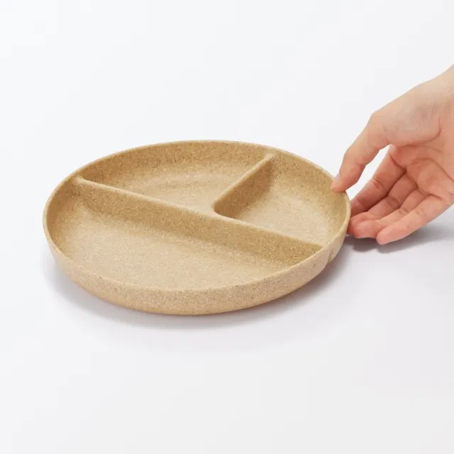 【MUJI 無印良品】再生環保材質分隔盤兩入組 微波碗 211餐盤 環保材質