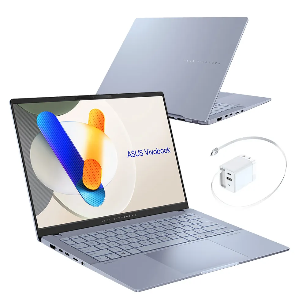 【ASUS 華碩】65W充電組★14吋Ultra 5輕薄AI筆電(VivoBook S S5406SA/Ultra 5-226V/16G/512G/W11/OLED/EVO)