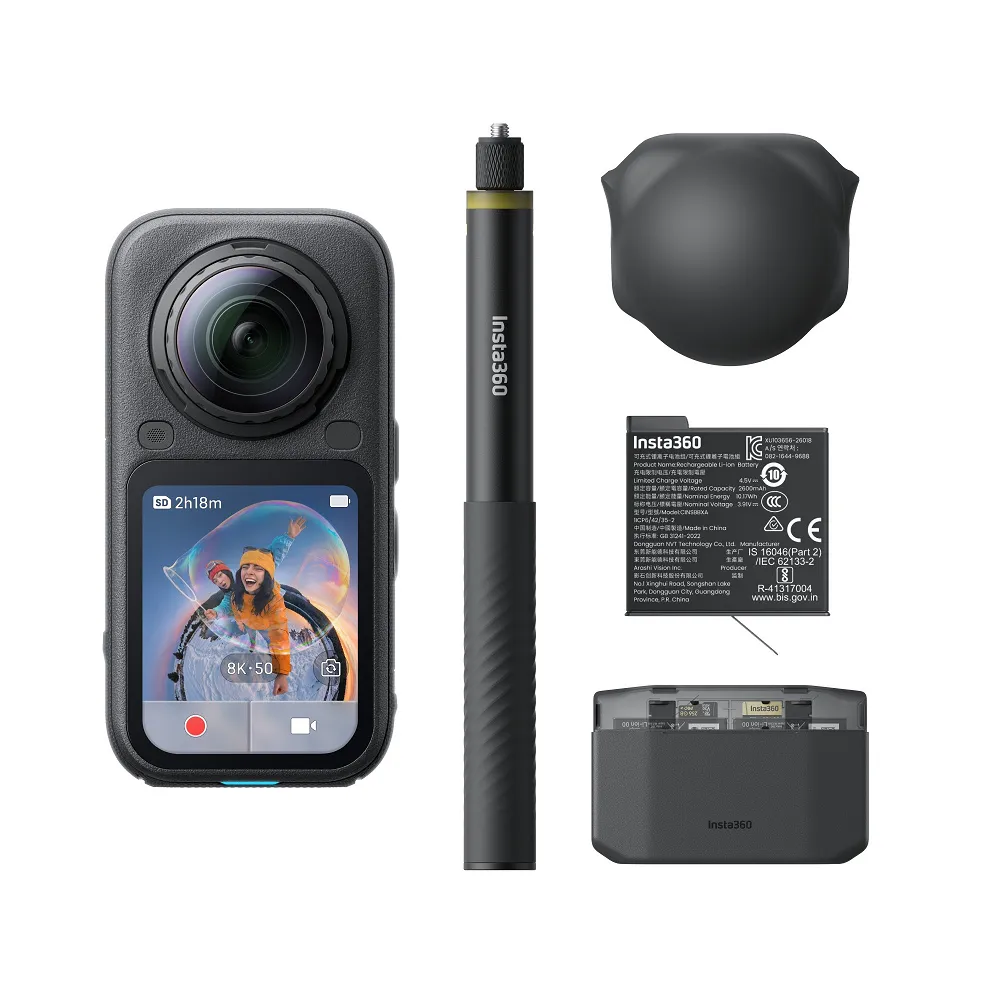 【Insta360】X6 全景運動相機萬能套裝+無憂換2年版(公司貨)