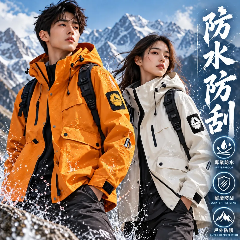 【巴黎精品】現貨限搶 衝鋒衣工裝連帽夾克(春秋薄款機能防風防水透氣衝鋒男外套9色b1a34)