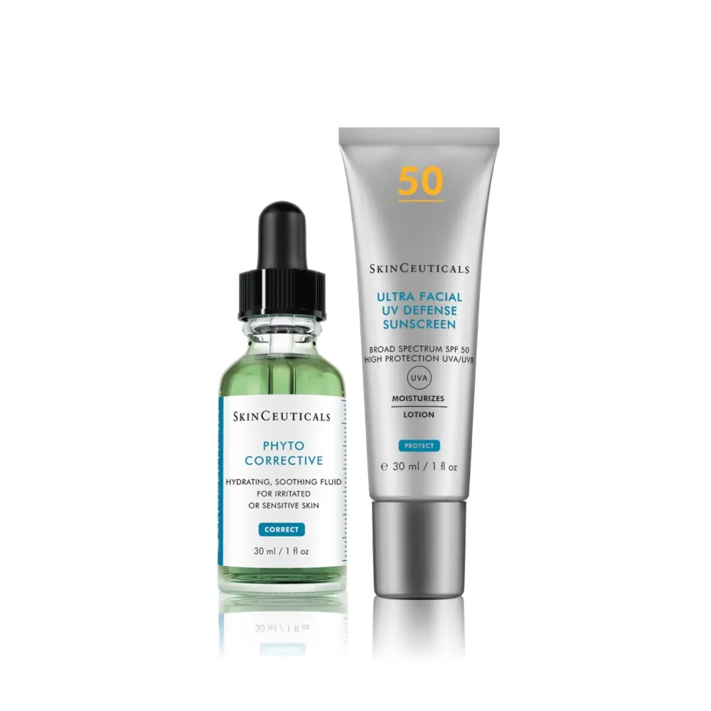 【Skin Ceuticals 修麗可】舒緩保濕加乘★色修精華30ml+極致保濕防曬隔離乳SPF50 PA++++ 30ml