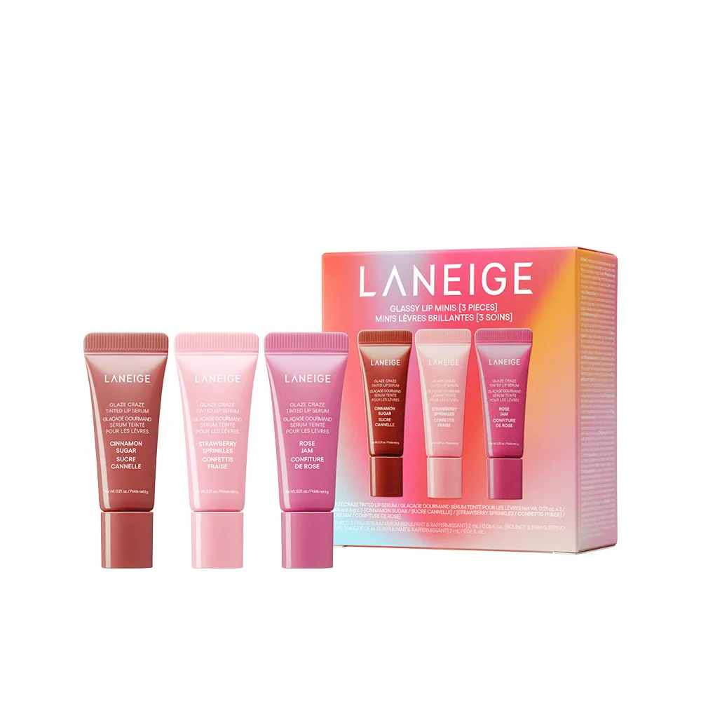 【LANEIGE 蘭芝】官方直營 夢幻假期迷你唇釉禮盒 (蘭芝 唇膜 唇蜜 禮盒)