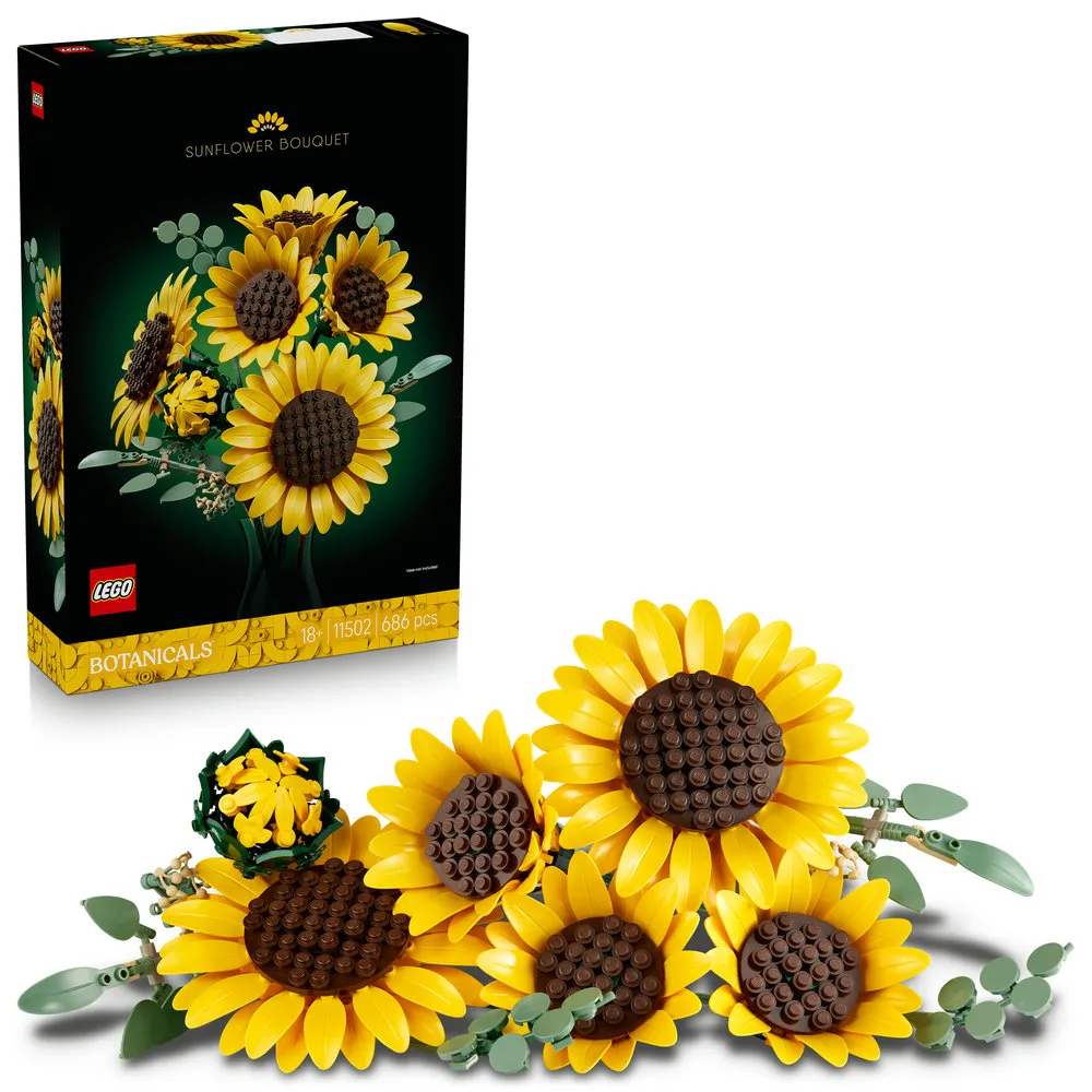 【LEGO 樂高】Botanicals 11502 向日葵花束(居家擺設 花束禮物 玩具 積木 禮物)