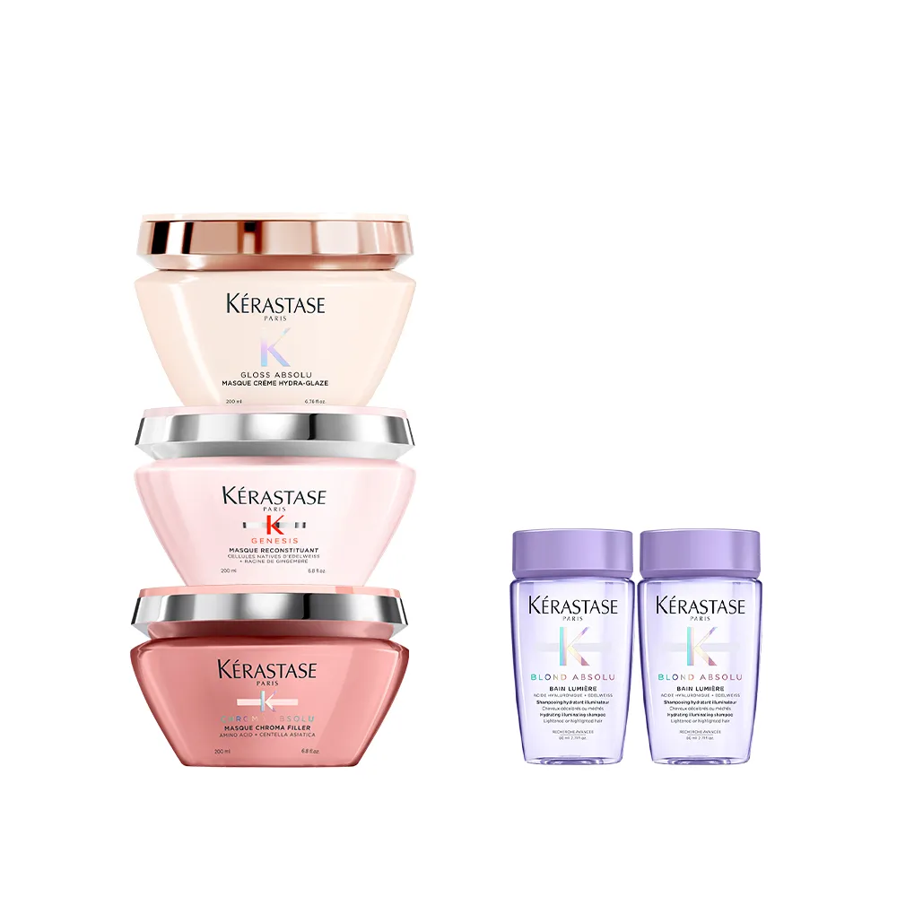 【KERASTASE 巴黎卡詩】200ml 髮膜/護髮膜(多款任選/蓬鬆/養髮/修護/柔順/光澤/護色)