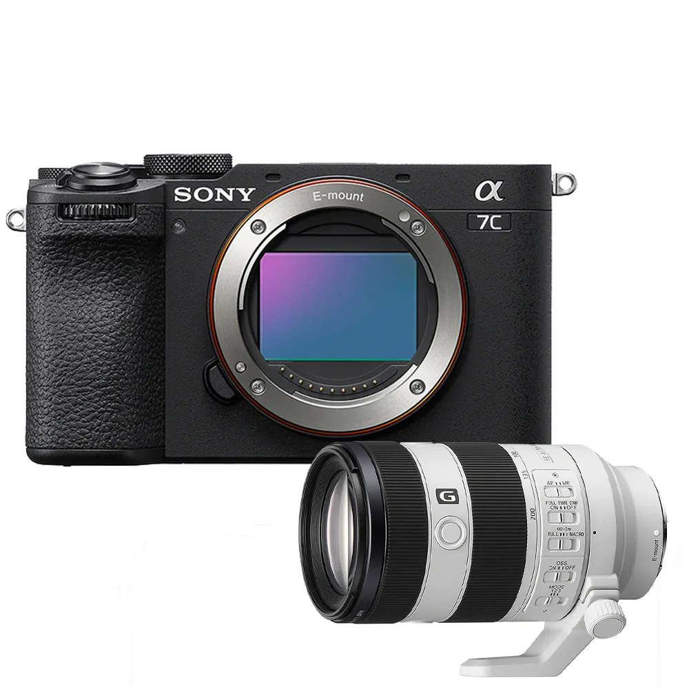 【SONY 索尼】小型全片幅相機 ILCE-7CM2 A7CM2+FE 70-200mm F4 Macro GOSSⅡ高性G系列望遠變焦鏡頭(公司貨)