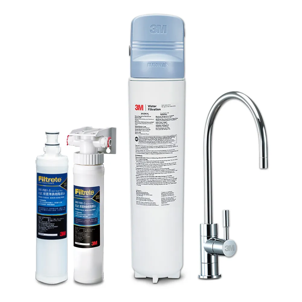 【3M】MAX 強效型櫥下生飲淨水系統3US-MAX-S01H(加碼送樹脂軟水系統+軟水濾心+原廠安裝)