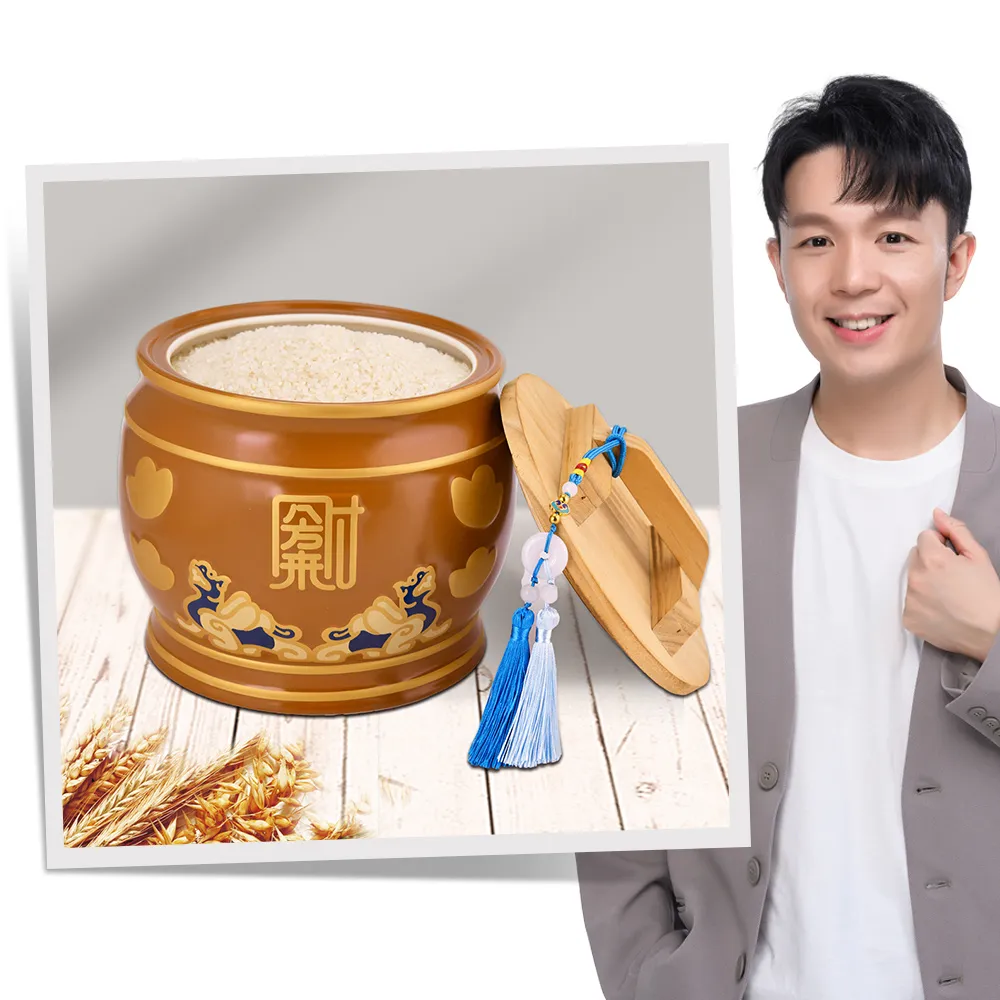 【命運好好玩】手工陶瓷 湯鎮瑋-八方來財貔貅米甕+平安錢流蘇吊飾(開運米缸/守財/財庫)