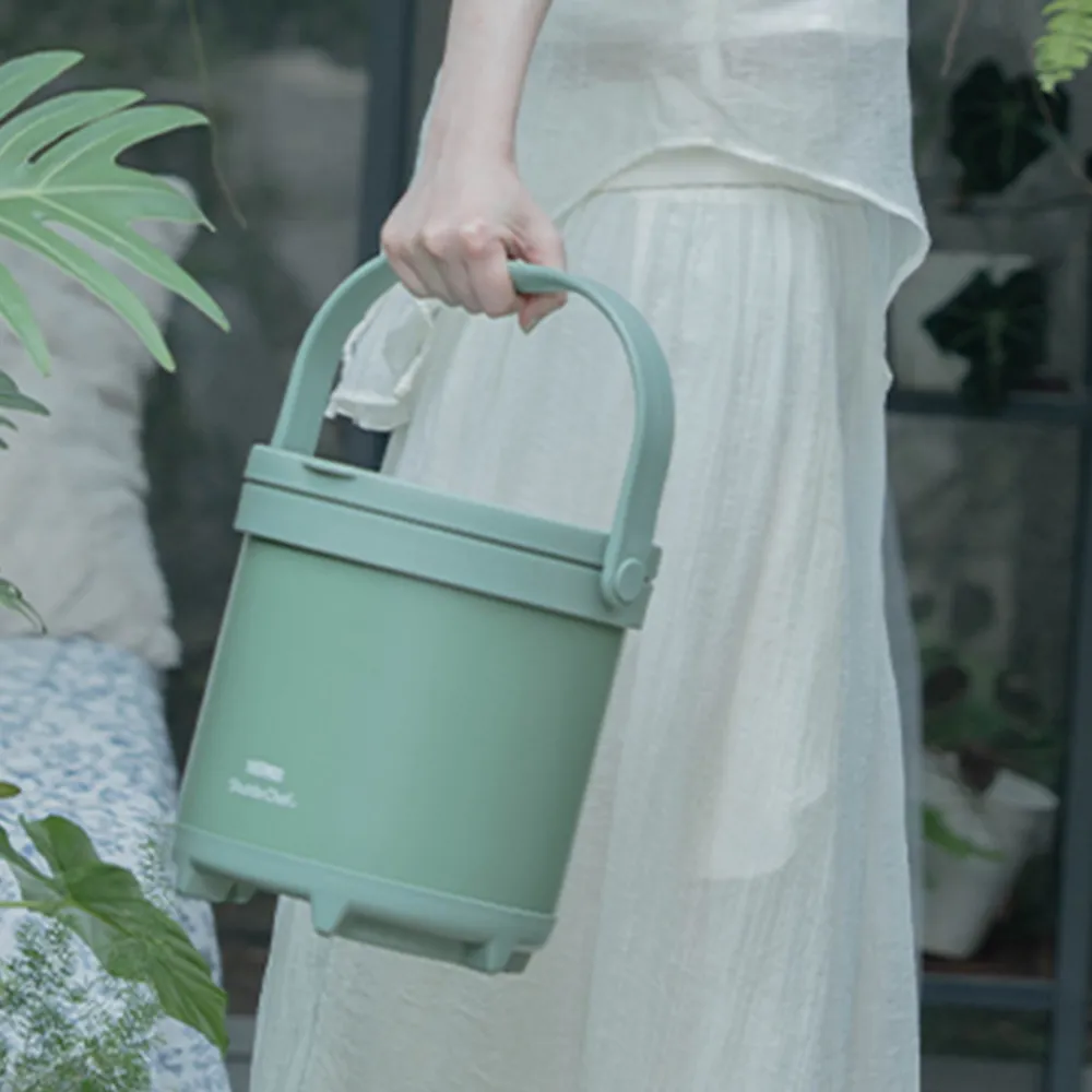 【THERMOS 膳魔師】森活綠境不鏽鋼真空保溫燜燒提鍋4500ml(TCRA-4502-MPG)