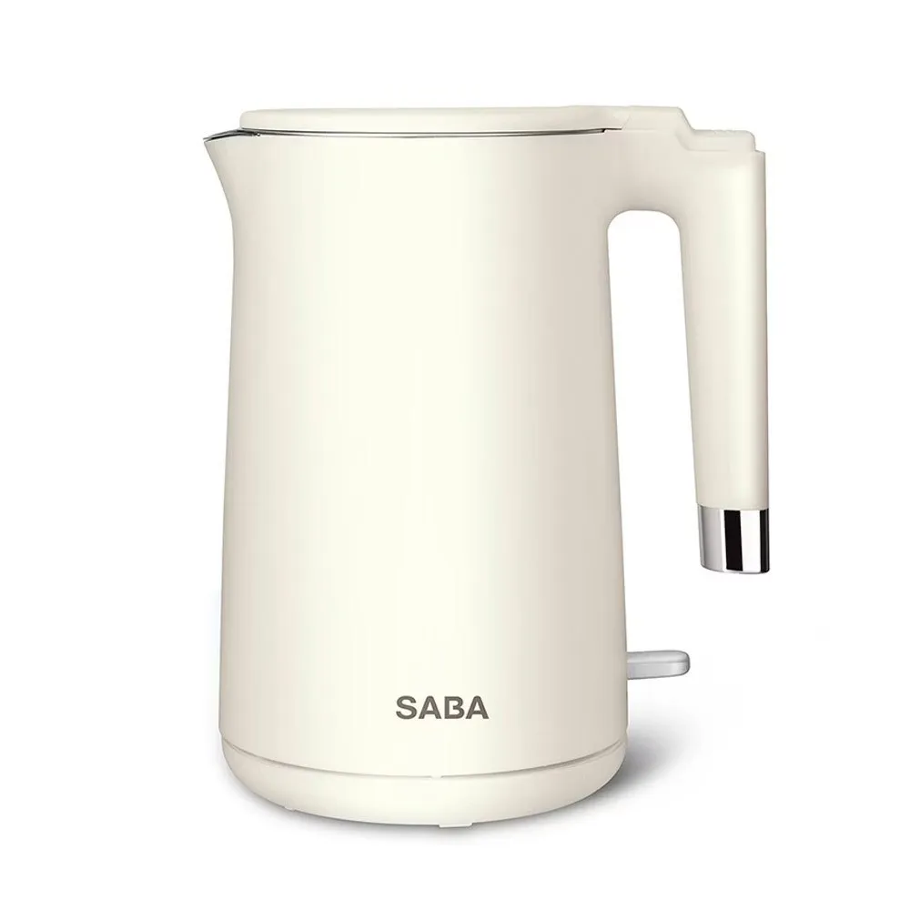 【SABA】1.7L雙層防燙不鏽鋼快煮壺 SA-HK43 熱水壺 煮水壺 電煮壺 快煮壺 自動斷電 電茶壺 304不鏽鋼