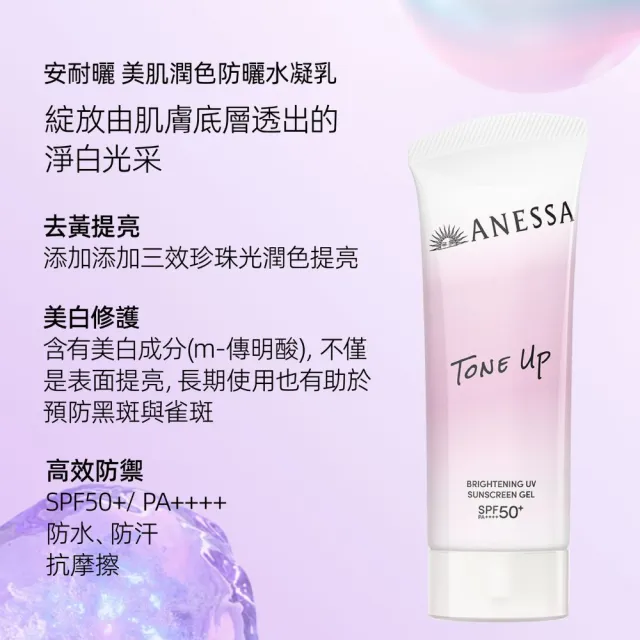 【ANESSA 安耐曬】防曬水凝乳EC入門組(美肌潤色/膠原保濕 任選)(水凝乳90g+水凝乳15g+金鑽露12ml)
