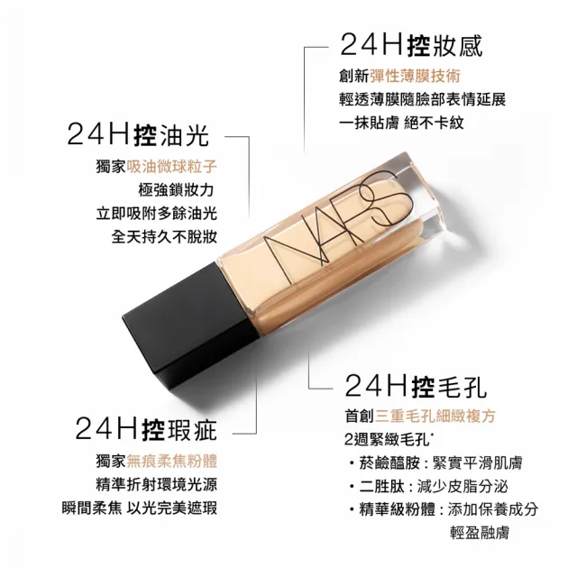 【NARS】官方直營 超控輕霧粉底精華(控場粉底/新品上市/粉底/持妝/不脫妝/週年慶)